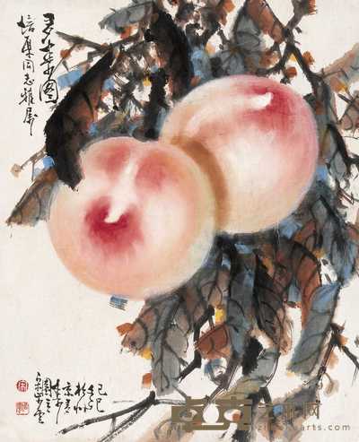 宋步云 己巳（1989年）作 多寿图 镜心 69×56cm